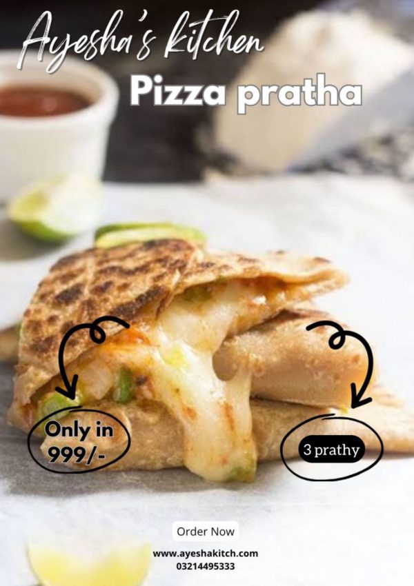 Chicken pizza pratha(3 pcs)