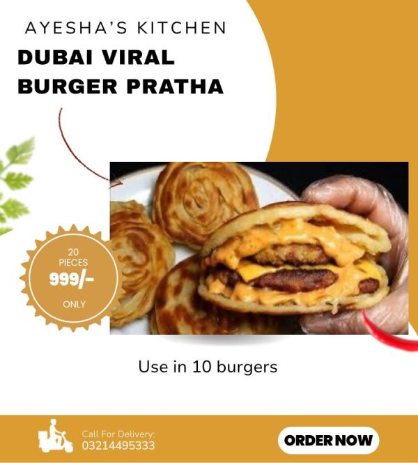 Dubai Viral Burger pratha
